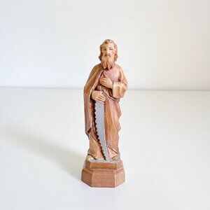 ENTIERELY HAND CARVED AND HAND PAINTED FIGURINE S SIMON NO 7604 MADE IN ITALY